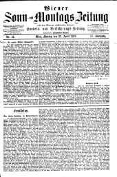 Wiener Sonn- und Montags-Zeitung 18790428 Seite: 1