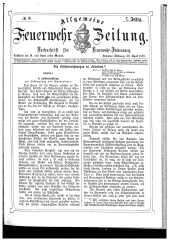 Allgemeine Feuerwehr-Zeitung 18790430 Seite: 1