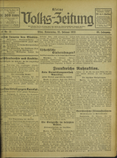 (Österreichische) Volks-Zeitung 19230222 Seite: 1