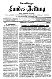Vorarlberger Landes-Zeitung 19380214 Seite: 1