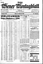 Wiener Montagblatt 19380214 Seite: 1