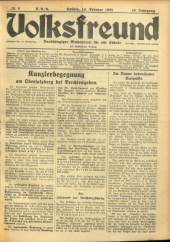 Volksfreund 19380219 Seite: 1