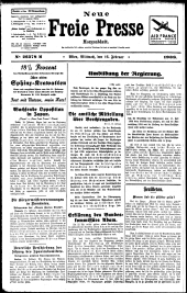 Neue Freie Presse 19380216 Seite: 1
