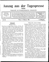 Auszug aus der Tagespresse