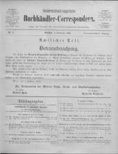 Oesterreichische Buchhändler-Correspondenz 19180206 Seite: 1