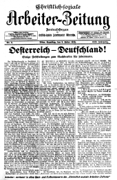 Christlich-soziale Arbeiter-Zeitung 19180209 Seite: 1