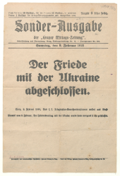 Extraausgaben des 1. Weltkrieges 19180209 Seite: 1