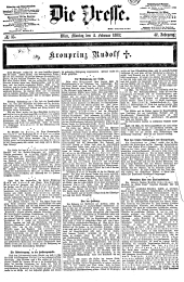 Die Presse 18890204 Seite: 1