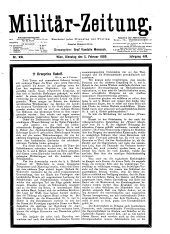 Militär-Zeitung 18890205 Seite: 1