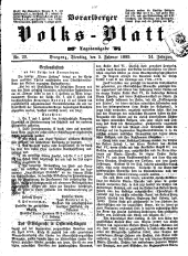 Vorarlberger Volksblatt 18890205 Seite: 1