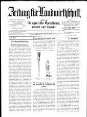 Zeitung für Landwirtschaft 18890210 Seite: 1