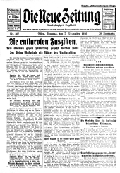Die neue Zeitung 19261107 Seite: 1