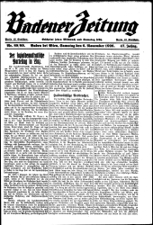 Badener Zeitung 19261106 Seite: 1