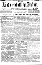 Wiener Landwirtschaftliche Zeitung 19261106 Seite: 1