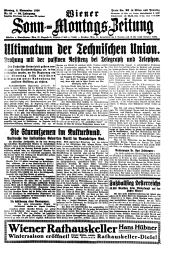 Wiener Sonn- und Montags-Zeitung 19261108 Seite: 1