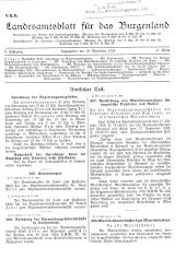 Landesamtsblatt für das Burgenland 19261110 Seite: 1
