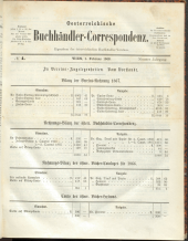 Oesterreichische Buchhändler-Correspondenz