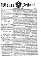 Wiener Zeitung 18680129 Seite: 1