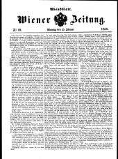 Wiener Zeitung 18580125 Seite: 1