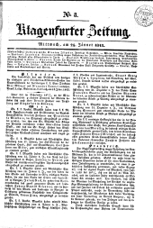 Klagenfurter Zeitung 18430125 Seite: 1