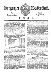 Bregenzer Wochenblatt 18430127 Seite: 1