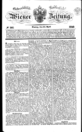 Wiener Zeitung 18430411 Seite: 1