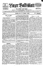 Linzer Volksblatt 18830112 Seite: 1