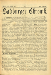 Salzburger Chronik 18830112 Seite: 1