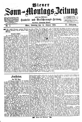 Wiener Sonn- und Montags-Zeitung 18830114 Seite: 1