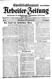 Christlich-soziale Arbeiter-Zeitung 19260925 Seite: 1