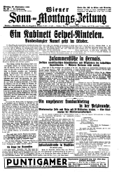 Wiener Sonn- und Montags-Zeitung 19260927 Seite: 1