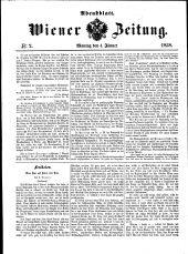 Wiener Zeitung 18580104 Seite: 1