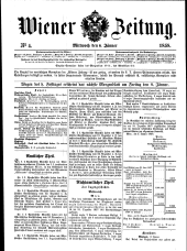 Wiener Zeitung 18580106 Seite: 1