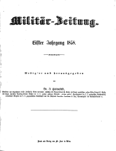 Militär-Zeitung 1858bl01 Seite: 1