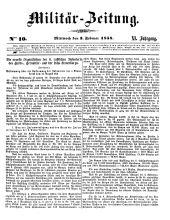 Militär-Zeitung 18580203 Seite: 1