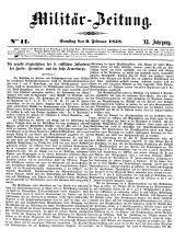 Militär-Zeitung 18580206 Seite: 1