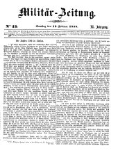 Militär-Zeitung 18580213 Seite: 1