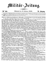 Militär-Zeitung 18580217 Seite: 1