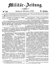 Militär-Zeitung 18580220 Seite: 1