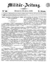 Militär-Zeitung 18580224 Seite: 1