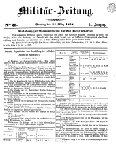 Militär-Zeitung 18580327 Seite: 1