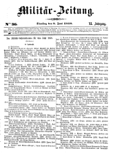 Militär-Zeitung 18580608 Seite: 1