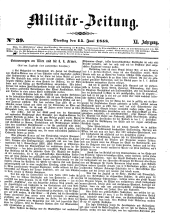 Militär-Zeitung 18580615 Seite: 1