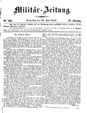 Militär-Zeitung 18580624 Seite: 1