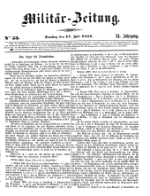 Militär-Zeitung 18580717 Seite: 1