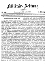 Militär-Zeitung 18580722 Seite: 1