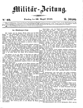 Militär-Zeitung 18580810 Seite: 1