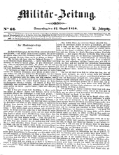 Militär-Zeitung 18580812 Seite: 1