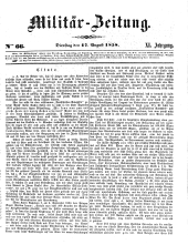 Militär-Zeitung 18580817 Seite: 1