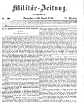 Militär-Zeitung 18580826 Seite: 1